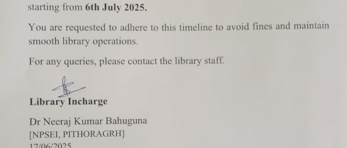 Library Notice