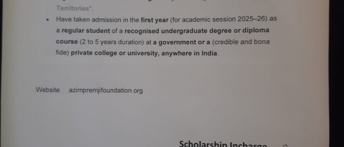 Azim Premji Scholarship 2025 (Only for girls) Notification